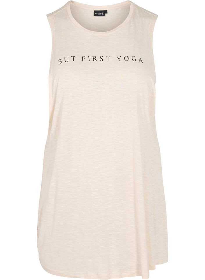 Sleeveless training top in viscose, Lilac Ash w. BlackP., Packshot image number 0