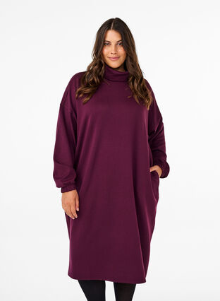 A-shaped turtleneck dress - Red - Sz. XXL - Zizzifashion A-shaped turtleneck dress - Red - Sz. XXL - Zizzifashion
