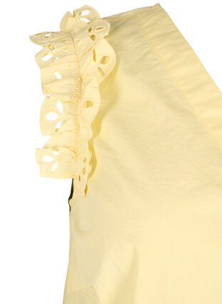 Sleeveless cotton top with ruffles, Popcorn, Packshot image number 3