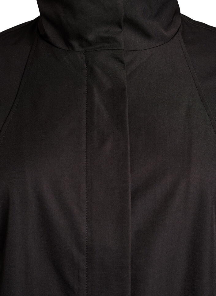 Transitional jacket with pockets and a high collar, Black, Packshot image number 2