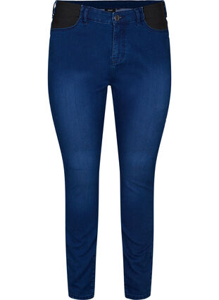 Super slim Amy jeans with elasticated waist, Dark blue, Packshot image number 0