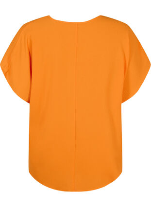 Short sleeved blouse with round neckline, Exuberance, Packshot image number 1