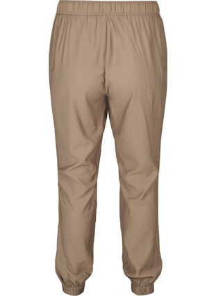 Loose viscose trousers with elastic borders and pockets, Timber Wolf, Packshot image number 1
