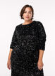 Sequin blouse with long sleeves, Black, Model image number 0
