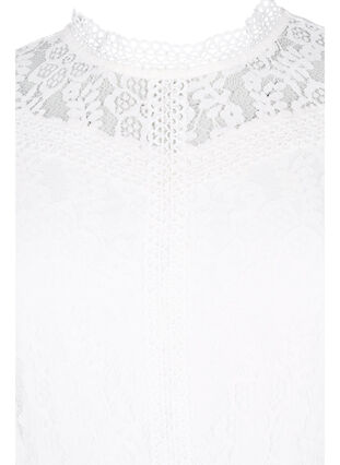 Sleeveless lace dress, Bright White, Packshot image number 2