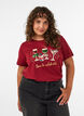 Christmas t-shirt in organic cotton, Red, Model image number 0