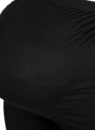 Pregnancy bike shorts with lace trim, Black, Packshot image number 2