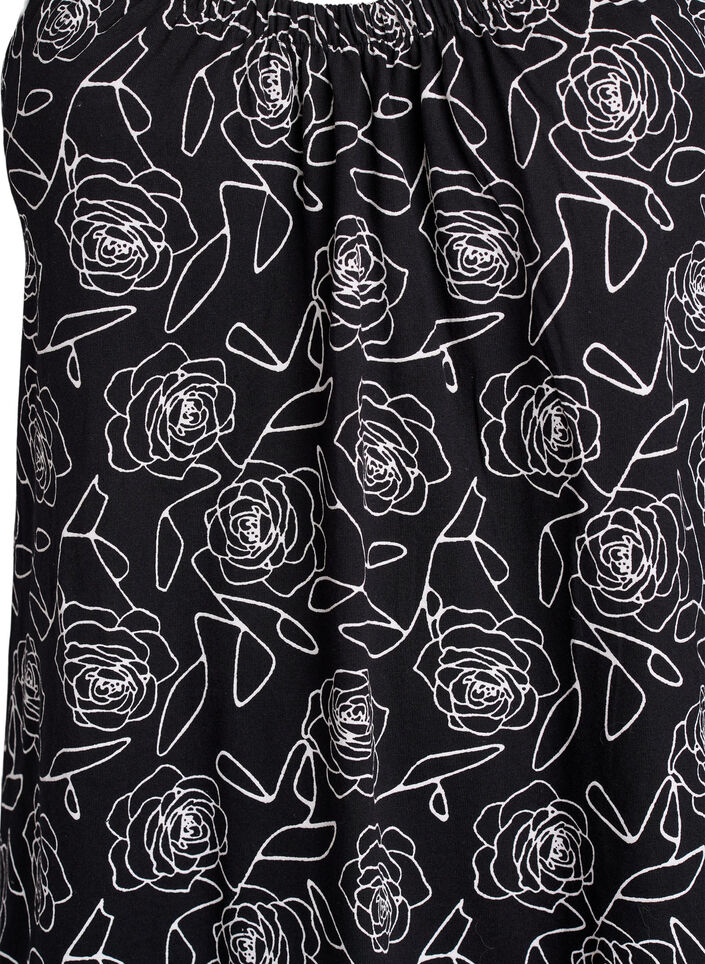 Knee-length strap dress in organic cotton, Black, Packshot image number 2