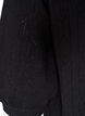 Short-sleeved knit blouse with a pointelle pattern, Black, Packshot image number 3