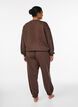 High-waist sweatpants with pockets, Brown, Model image number 1