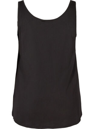 Top with a round neck and A-line, Black, Packshot image number 1