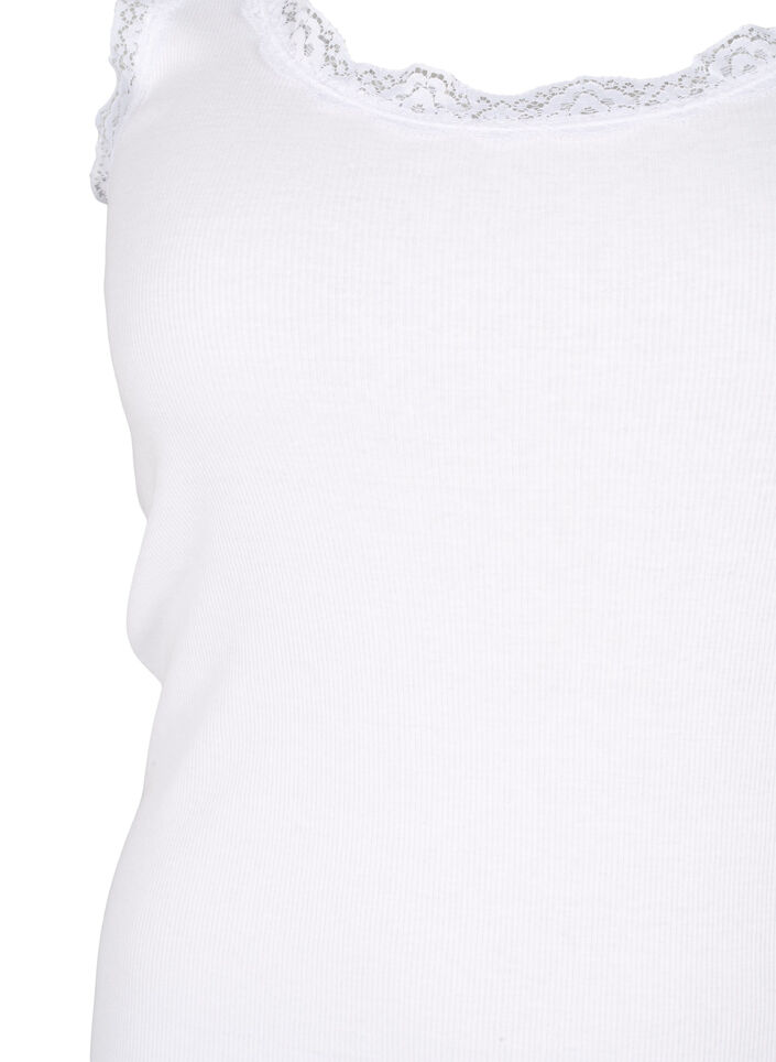 Top with lace trim, White, Packshot image number 2