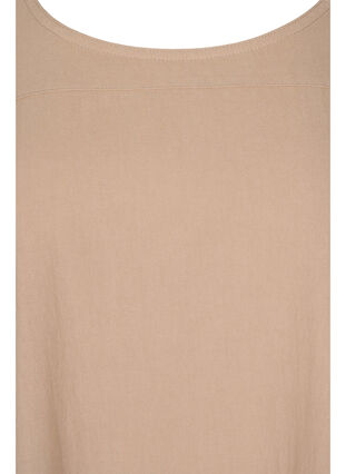Short sleeve cotton dress, Light Taupe, Packshot image number 2