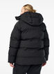 Short puffer jacket with detachable hood, Black, Model image number 2