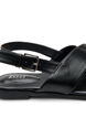 Leather sandal with criss-cross straps, Black, Packshot image number 4