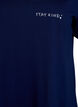 Organic cotton nightdress with V-neck, Blue, Packshot image number 2