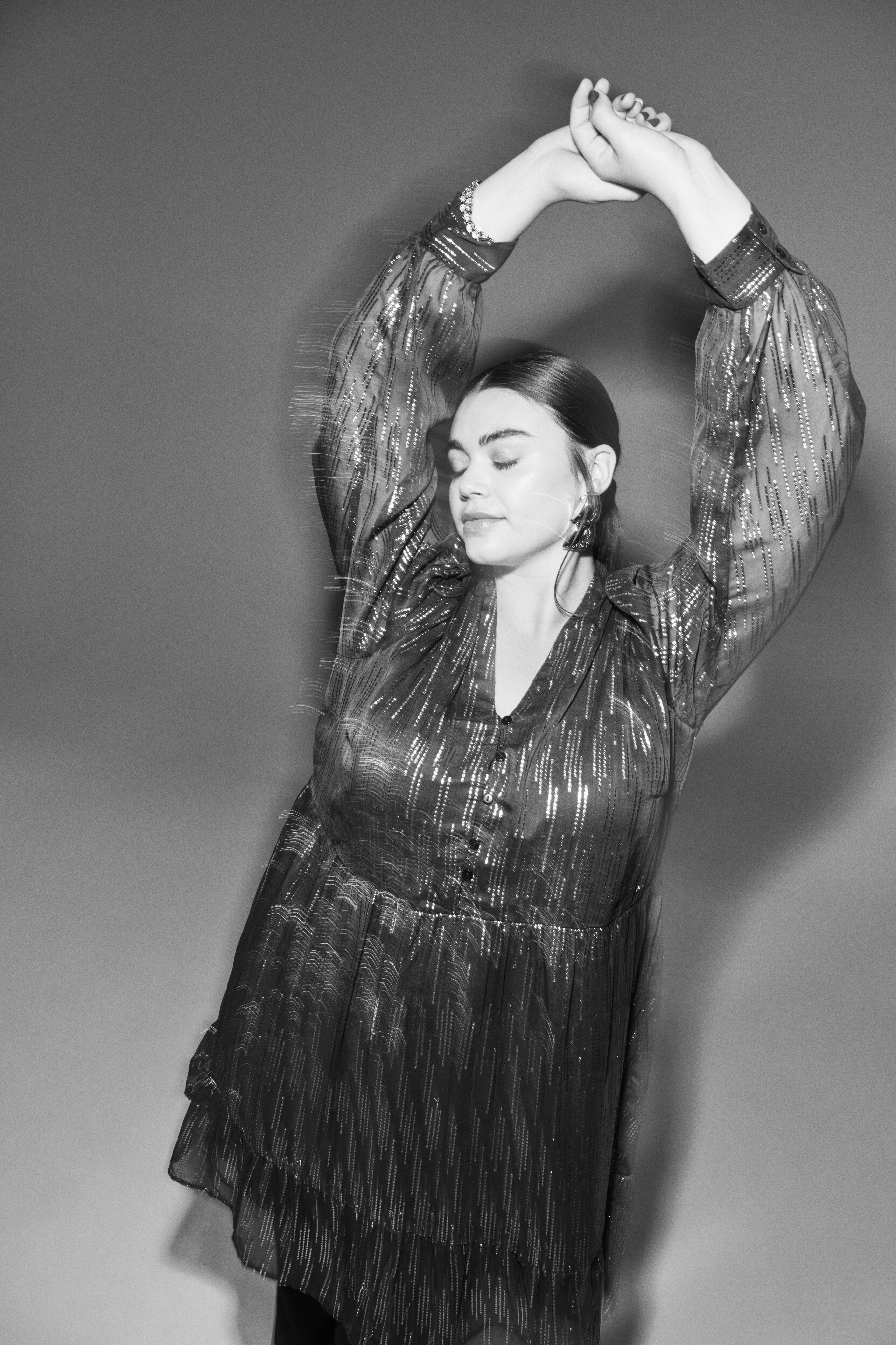 Zizzifashion Dress with glitter, , Model