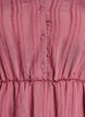 Short dress with woven stripe texture and elastic waist, Rose, Packshot image number 2