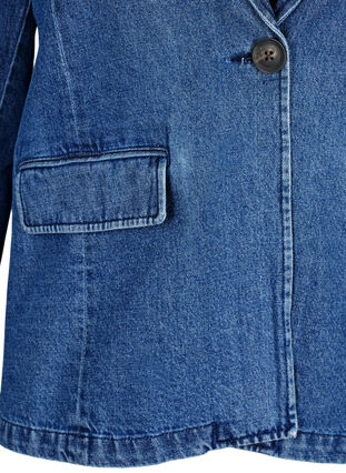 Denim blazer with pockets, Blue Denim, Packshot image number 2