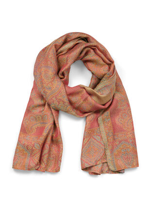 Scarf with a paisley print, Red Paisley, Packshot image number 0