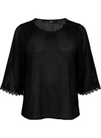 Knit top with 3/4 sleeves	
