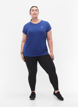 Short-sleeved workout t-shirt, Sodalite Blue, Model image number 2