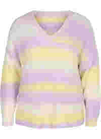 Knitted jumper with v-neckline