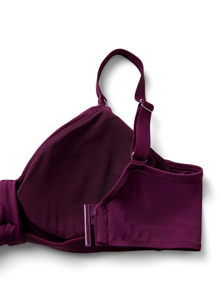 Bikini top with underwire and knot detail, Purple, Packshot image number 4