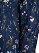 Padded winter jacket with floral print, Blue, Packshot image number 3