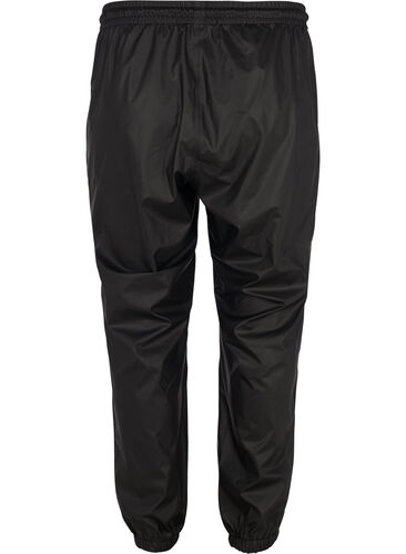 Rain trousers with elastic and drawstring, Black, Packshot image number 1