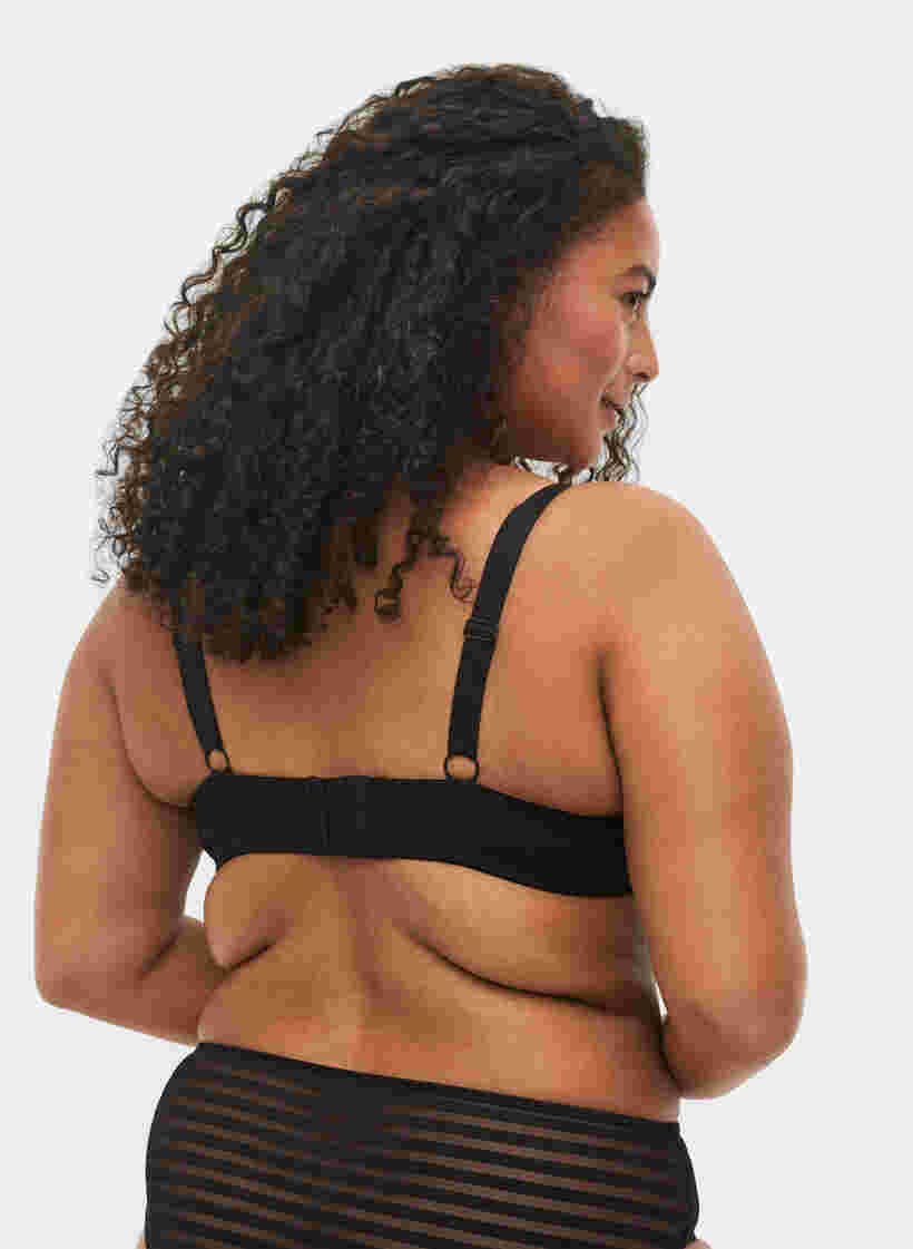 Padded bra with underwire, Black, Model image number 1