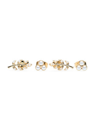 2-pack earrings, Gold, Packshot image number 2
