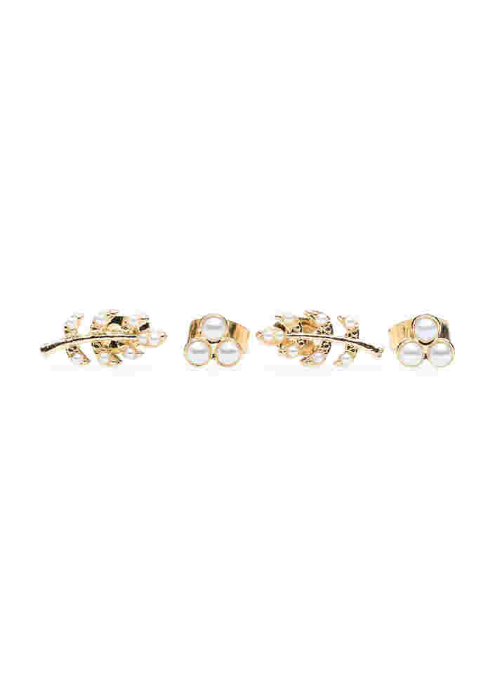 2-pack earrings, Gold, Packshot image number 2