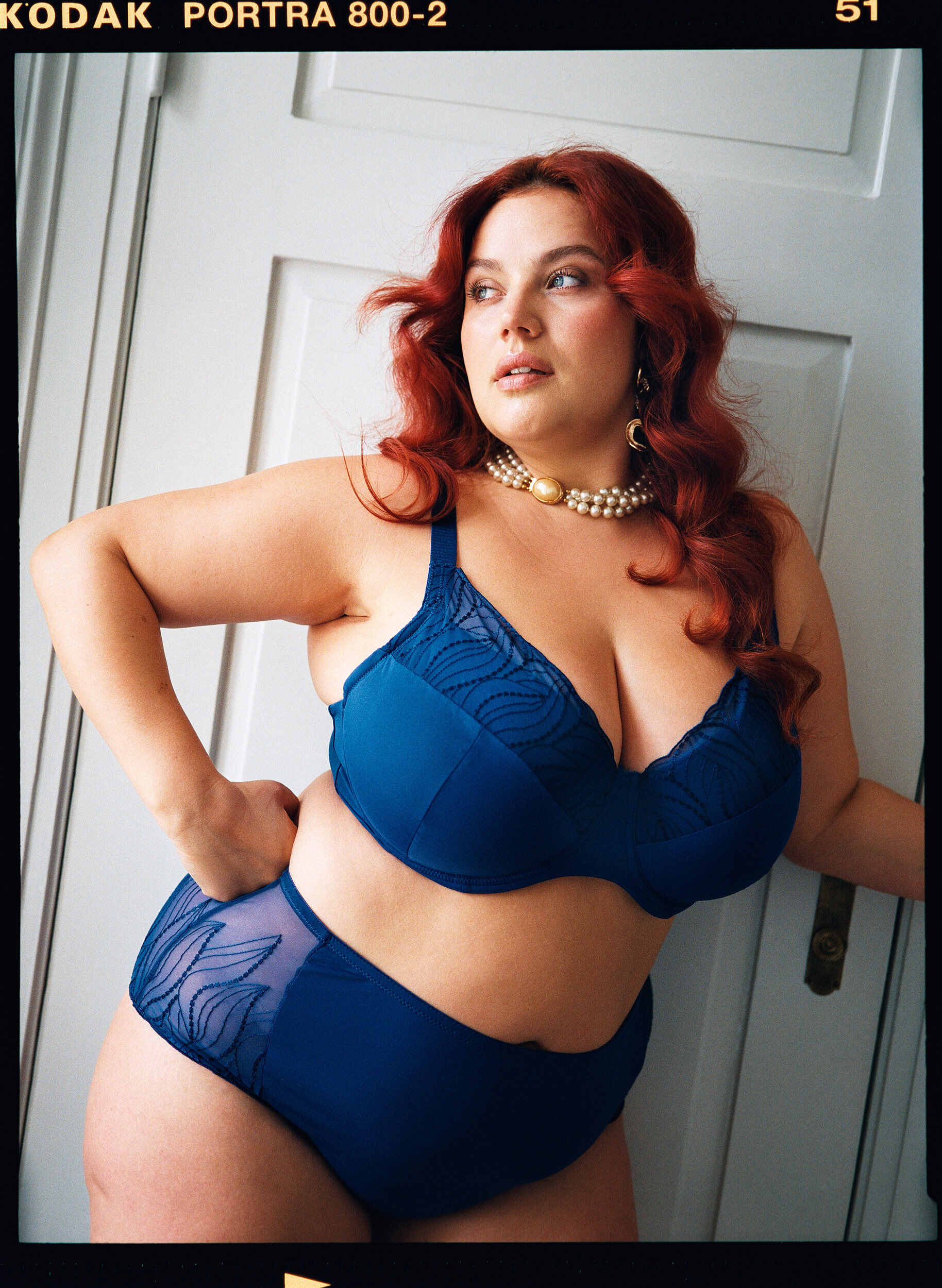 Zizzifashion Microfibre hipster panties with lace at the sides, Blue, Image image number 0