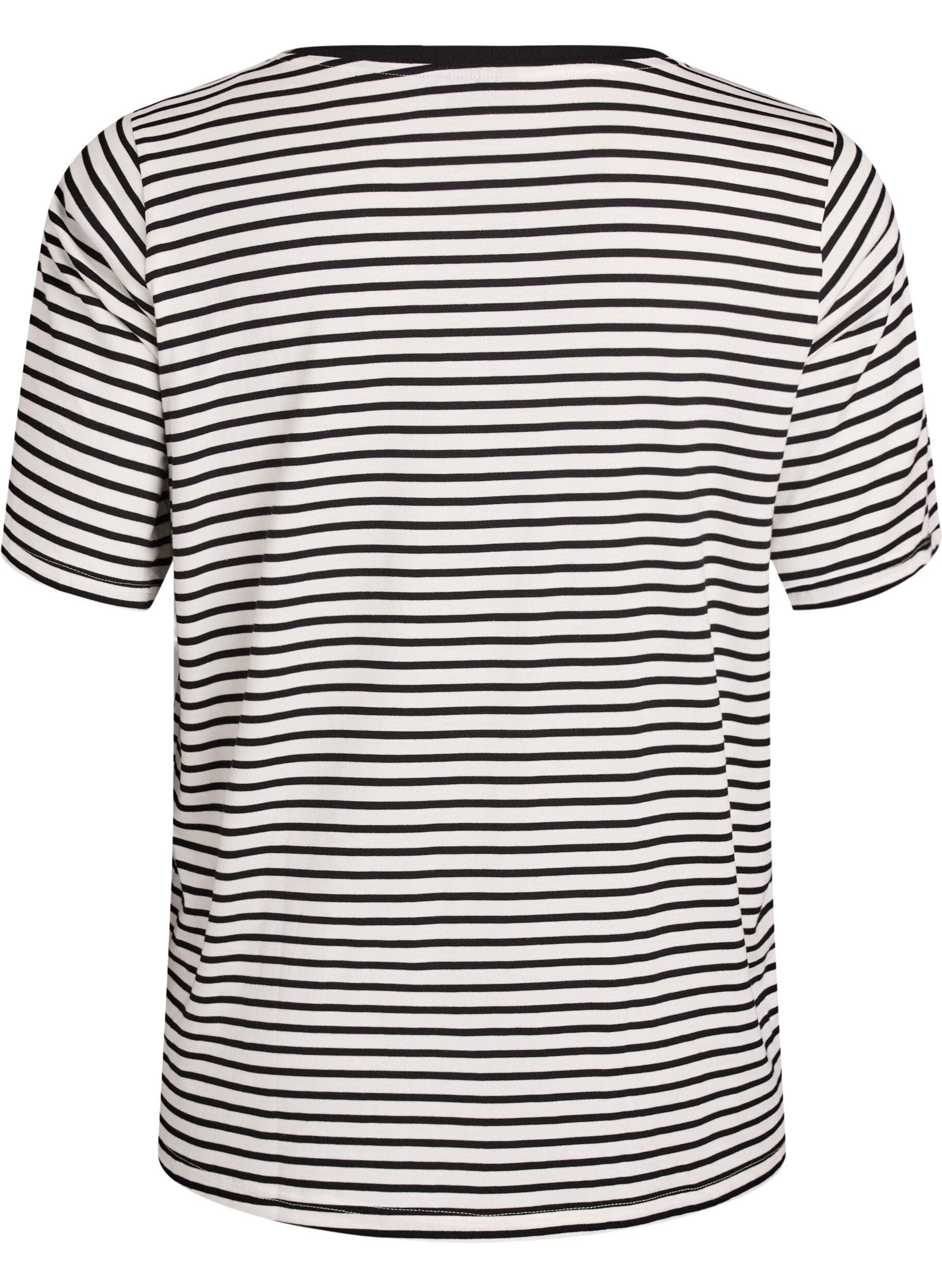 ZizzifashionT-shirt with TENCEL&trade; Lyocell and stripes, White, Packshot image number 1