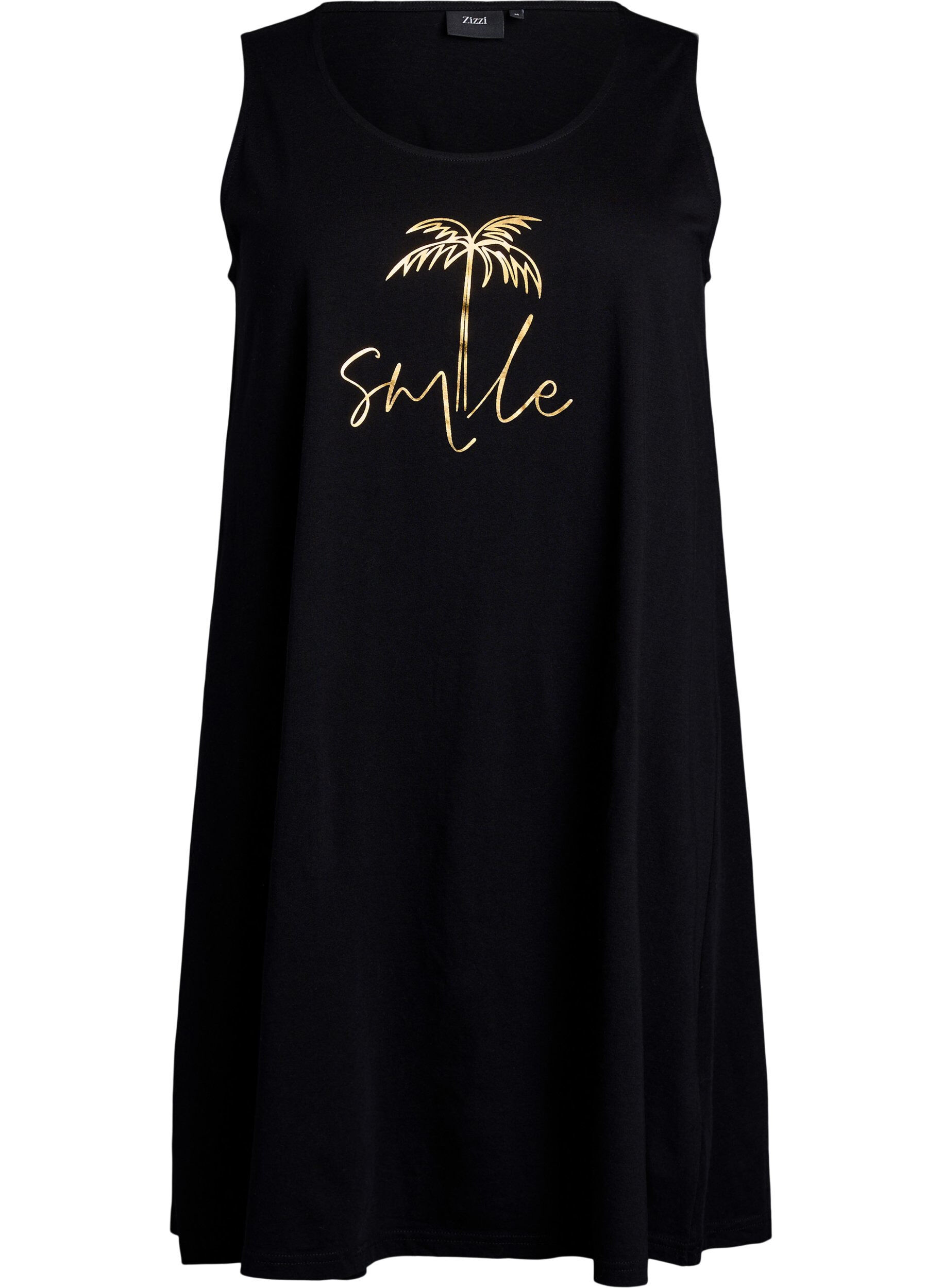 ZizzifashionSleeveless A-line dress, Black, Packshot image number 0