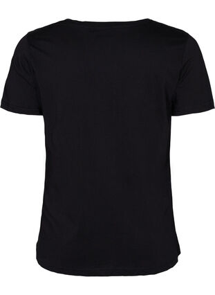 Short-sleeved cotton t-shirt, Black Change, Packshot image number 1