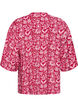Short viscose kimono with 3/4 sleeves, Pink, Packshot image number 1