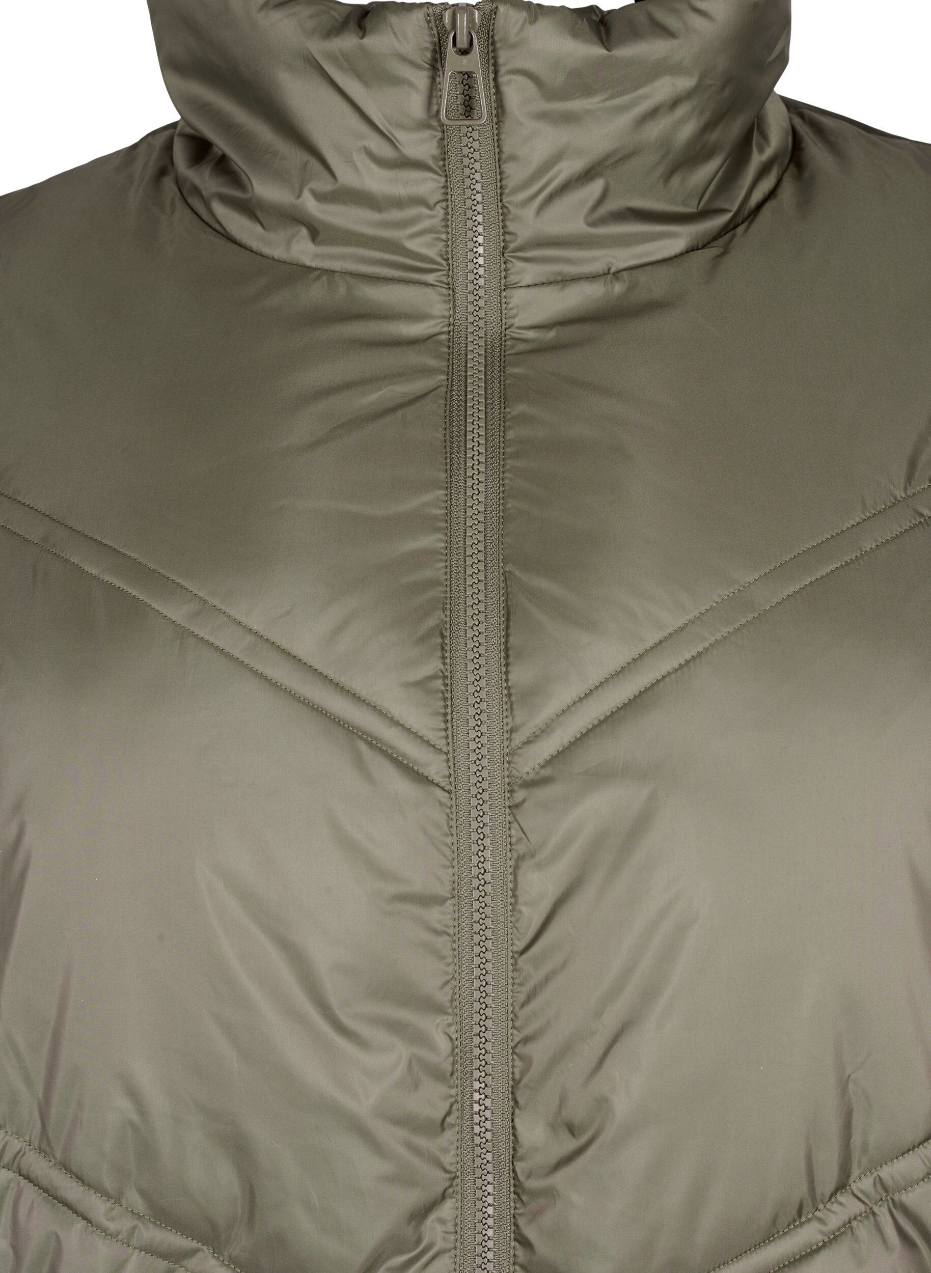 Zizzifashion Short puffer Winter jacket with pockets, Bungee Cord , Packshot image number 2