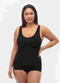 Shapewear top with wide straps, Black, Model