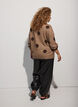 Knitted blouse with a dotted pattern, Brown, Model image number 2