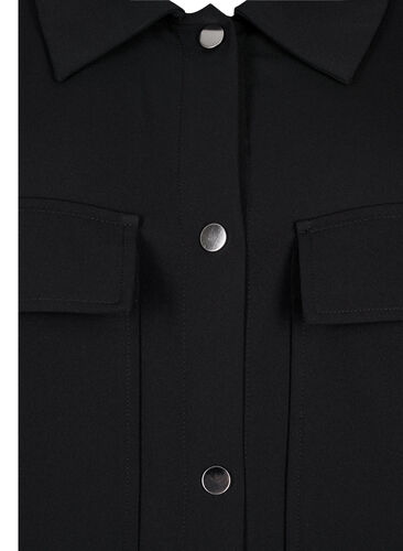 Long dress jacket with button closure, Black, Packshot image number 2