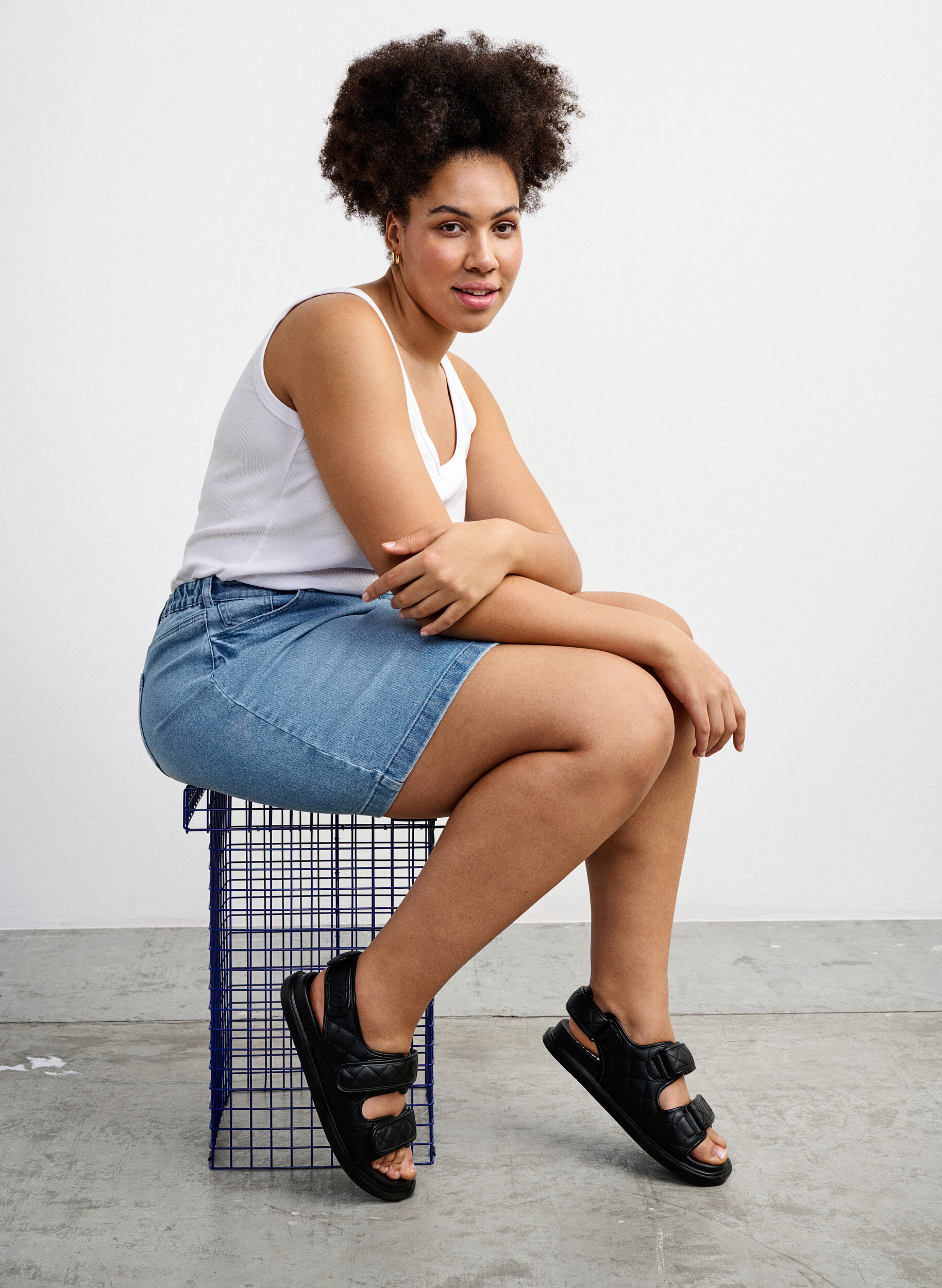 Zizzifashion Wide fit - Leather sandal, Black, Image image number 0