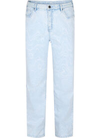 Cropped Mille mom jeans with print