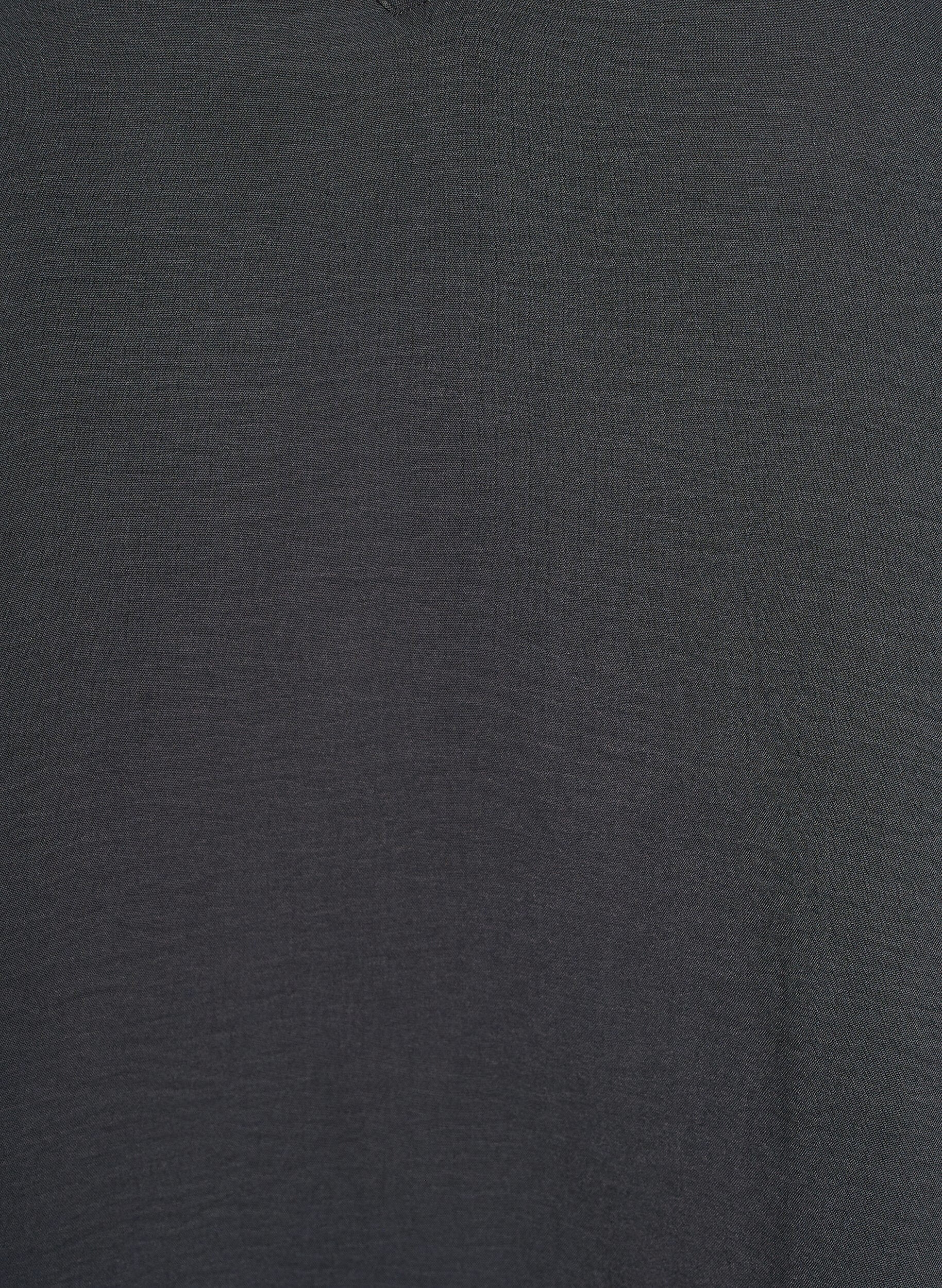 ZizzifashionBlouse with smock cuffs and V-neck, Dark Grey, Packshot image number 2