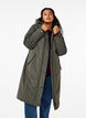 Parka coat with hood and adjustable waist, Black Olive, Model image number 0