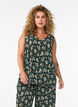 Culotte trousers with print, Black, Model image number 0