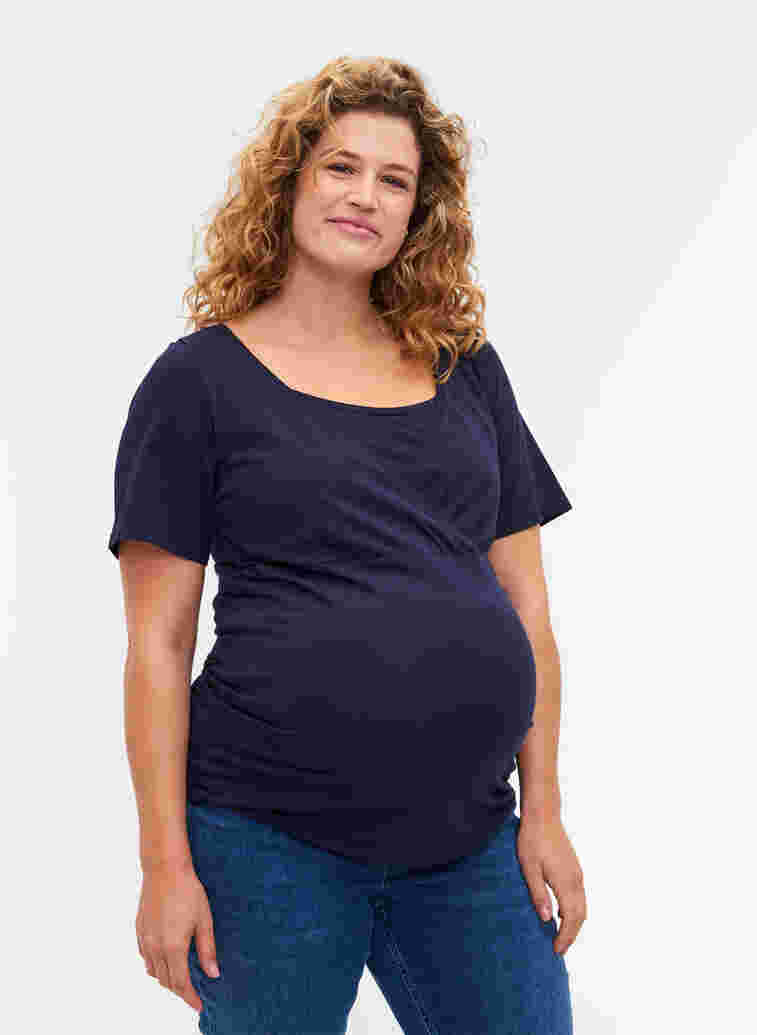 Maternity T-shirt in cotton, Night Sky, Model