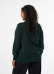Fine-knit cardigan with a round neck, Green, Model image number 2