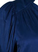 Long-sleeved blouse with ruffles and v-neck, Estate Blue, Packshot image number 3